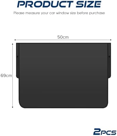 Magnetic Car Window Shade, Car Accessories Universal Magnetic Sun Shade Side - Image 2