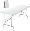 DUMOS 6 FT Folding Picnic Table, Portable Plastic Table by DumosLifestyle