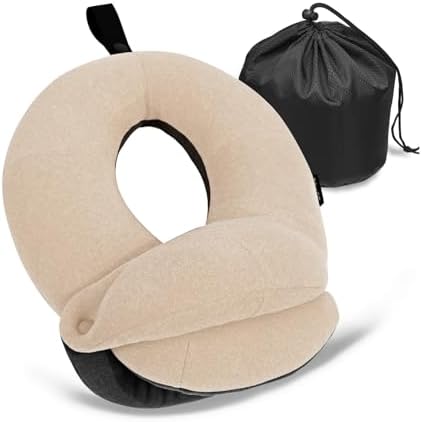 BUYUE Kids Travel Pillows for Airplane, Memory Foam 360° Head Support Sleeping by BUYUE