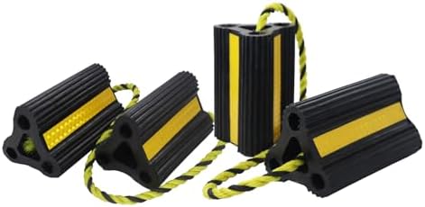 RV Wheel Chocks for Trailers Camper Trucks 2Pair4Pack by Unknown