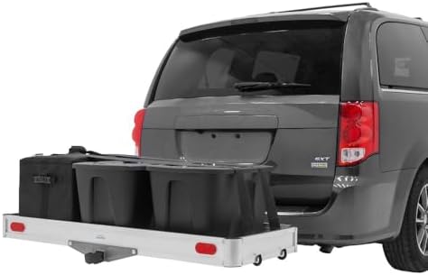 Elevate Aluminum Cargo Carrier, 500 lb, Folding Hitch Rack - Image 3