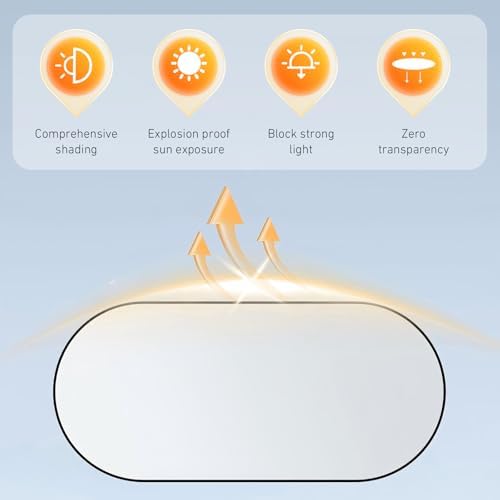 39.3"×19.6" Car Rear Window Sun Shade, Foldable Rear Windshield Sunshade - Image 5
