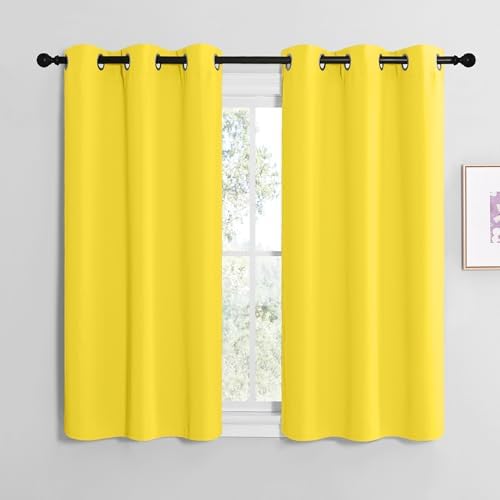 NICETOWN Bright Yellow Room Darkening Curtains by NICETOWN