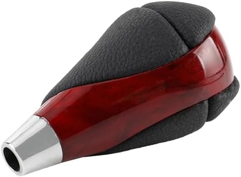 AUTOKAY Walnut Wood Leather Gear Shift Knob Fits - Image 3