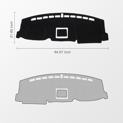 KUST Black Dash Cover for Ford Expedition 2018-2021 Dashboard Cover Non-Slip - Image 2