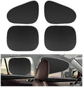 4 PCS Car Side Window Sun Shade, Static Cling Privacy Curtain Front & Rear by Unknown