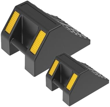 Heavy Duty Rubber Wheel Chocks 4 Packs, Premium Wheel Stopper - Image 7
