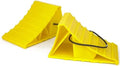 2 Pack Wheel Chocks with Rope, Bright Yellow Lightweight Wheel Blocks by Unknown