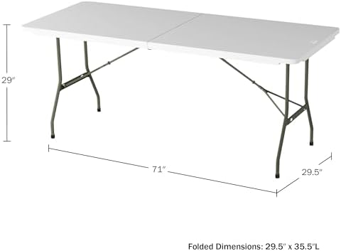 Lavish Home Indoor & Outdoor Portable Folding Table Set of 2 - Image 3