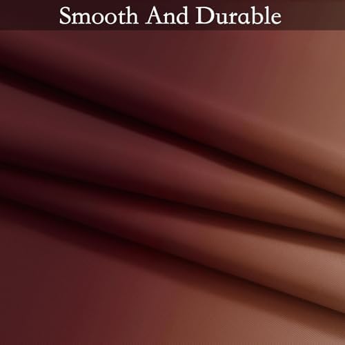 SimpleHome Ombre Curtains Red to Grey White - Image 7