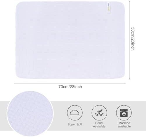 SINLAND Sublimation Blank Towels Waffle Kitchen Towel White 20x28 10 Pack - Image 2