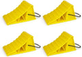 4 Pack Wheel Chocks with Rope, Bright Yellow Lightweight Wheel Blocks by Unknown