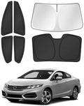Canvcle Window Shades for 2012-2015 Honda Civic Accessories Windshield Sun by Canvcle