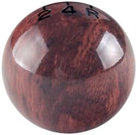 DEWHEL Aluminum Classic Weighted Wooden Type R Manual 5 Speed Gear Shift Knob - Image 2