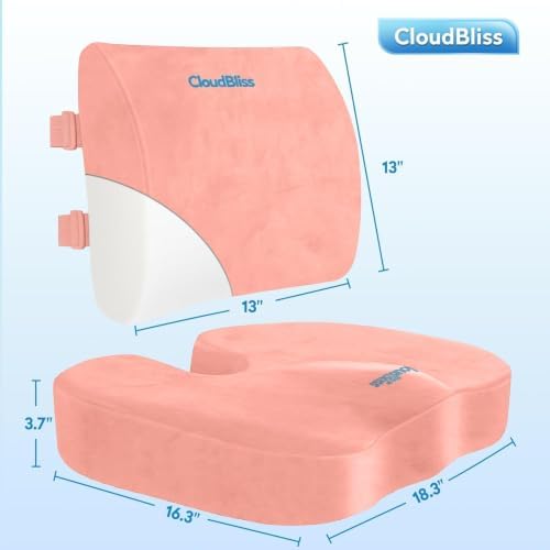 CloudBliss Ergonomic Seat Cushion & Lumbar Support Pillow Set - Image 5