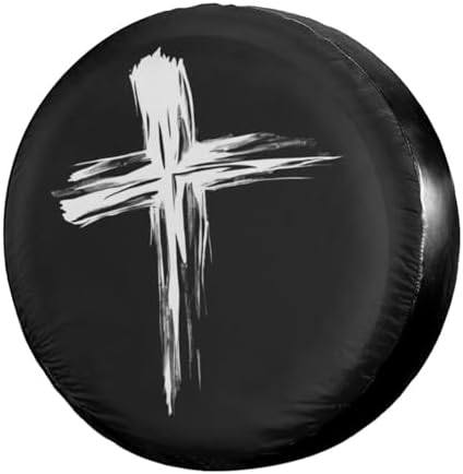 Delerain Cross Black Spare Tire Cover by Delerain