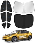 KUST Car Window Shades for 2020-2024 Tesla Model Y Accessories by KUST