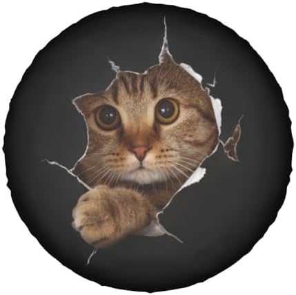 Funny Cat in Hole Spare Tire Cover Universal Tire Wheel Cover Waterproof - Image 7
