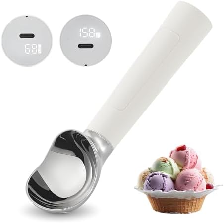Heated Ice Cream Scoop Rechargeable, Electric Warming Ice Cream Scooper by FrostJoy