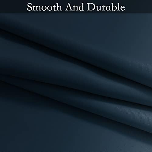 SimpleHome Ombre Navy Blue to Grey White Curtains - Image 6