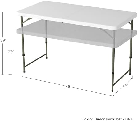 Lavish Home Indoor & Outdoor Portable Folding Table - Image 3