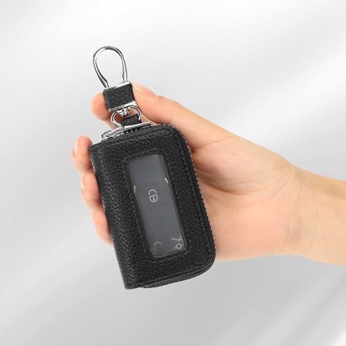 SENDEFN Universal Car Key Fob Case Leather Smart Remote Keychain Protector - Image 6
