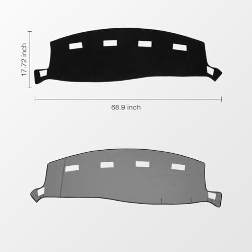 KUST Black Dash Cover for 2002-2005 Dodge Ram 1500, 2003-2005 Ram 2500/3500 - Image 2