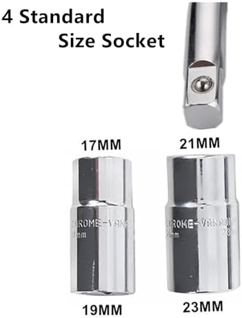 20" Universal Extended Lug Wrench 4 Way Heavy Duty Tire wrench Standard Sockets - Image 3
