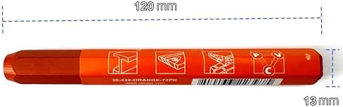 Zeluga 4.7in. x 0.5in. Hex Shape Industrial Lumber Marking Crayons - Image 2