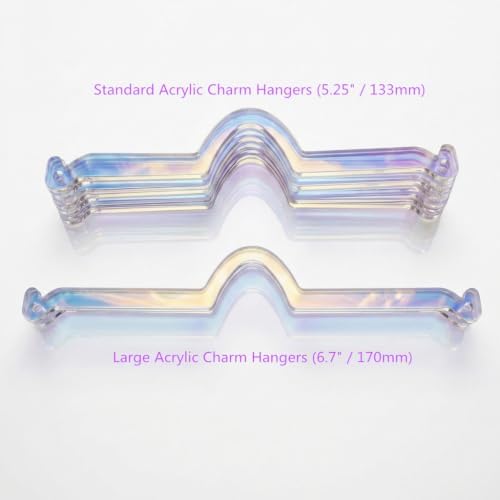 10 Pack Rearview Mirror Charm Holder Combo Set, Iridescent Rainbow Acrylic Car - Image 2