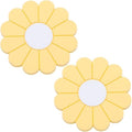 2-Pack Car Cup Holder Coaster Inserts, Daisy Shape, 2.75 Inch Non-Slip Silicone by MEAJOO