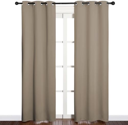 NICETOWN Window Curtain Panels, Thermal Insulated Solid Grommet Blackout - Image 2
