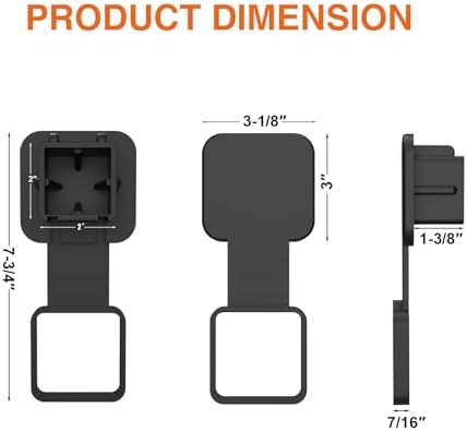 Rubber 2 Inch Hitch Cover Receiver Tube Plug Cap Universal Fit - Image 6