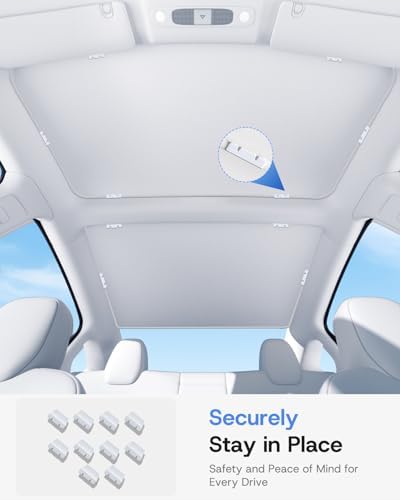2026 Upgrade Sunshade Roof for Tesla Model 3 2021-2026, 1:1 Fit Heat Insulation - Image 6