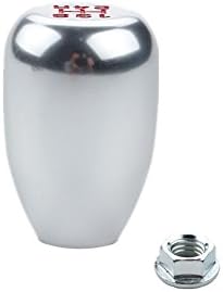 DEWHEL JDM Universal 5 Speed Manual Shift Knob M10x1.5 Screw On Silver - Image 2