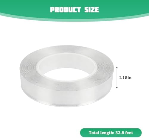 Car Door Edge Protector, 1.18In x 33Ft Anti-Collision Transparent Invisible - Image 2