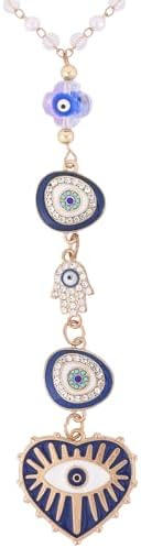Blue Evil Eye Rear View Mirror Charm Suncatcher Car Accessory by LuneClat