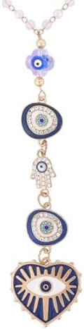 Blue Evil Eye Rear View Mirror Charm Suncatcher Car Accessory by LuneClat