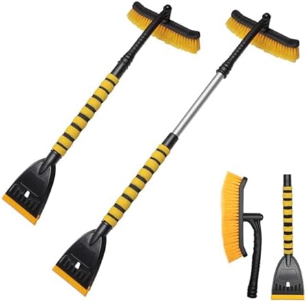 3. Heavy-Duty Ice Scraper Tool Featuring Rotatable Dense Bristles & Detachable - Image 4