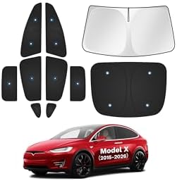 Canvcle Upgraded Window Shades for 2016-2021 Tesla Model X Accessories by Canvcle