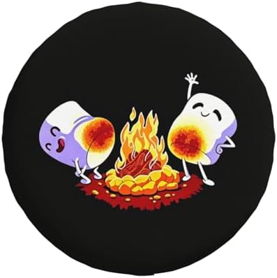 Spare Tire Cover with Marshmallow Campfire Pattern Wheel Covers 17inch by Unknown