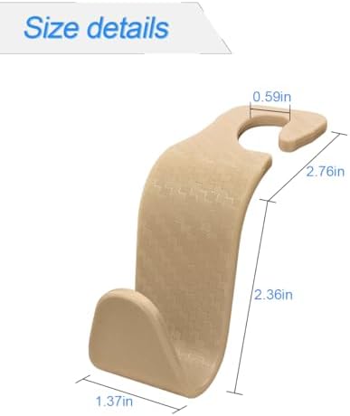 Osilly Car Seat Headrest Hook, 4 Pack Auto Seat Hanger Storage Organizer - Image 2