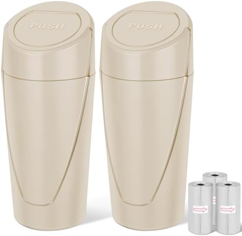 Car Trash Can, 2 Packs Mini Car Garbage Can Cup Holder by Kincown