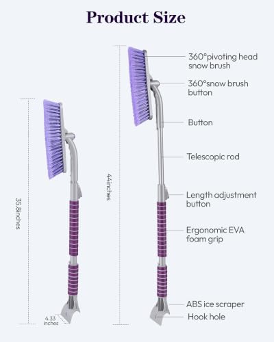 WHHMK 44" Snow Brush & Ice Scrapers - Image 6
