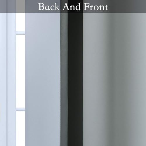 SimpleHome Ombre Grey to Grey White Curtains - Image 5