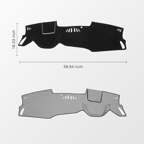 KUST Black Dash Cover for Hyundai Sonata 2020-2023 Polyester Dashboard Cover - Image 2