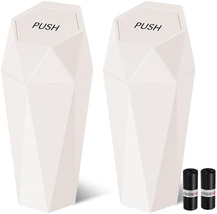 Car Trash Can with Lid, 30 Trash Bags, 2 Pack by OUDEW
