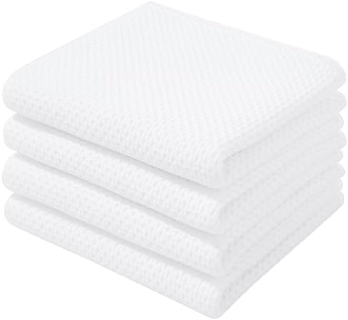 Homaxy 100% Cotton Waffle Weave Kitchen Dish Towels 4-Pack by Homaxy