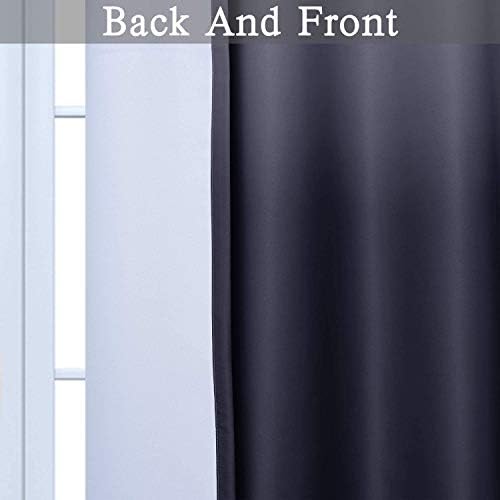 SimpleHome Ombre Gradient Black White to Gray Curtains - Image 5