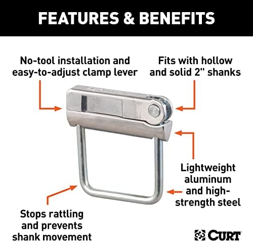 CURT 22325 No-Tool Anti-Rattle Hitch Clamp - Image 3
